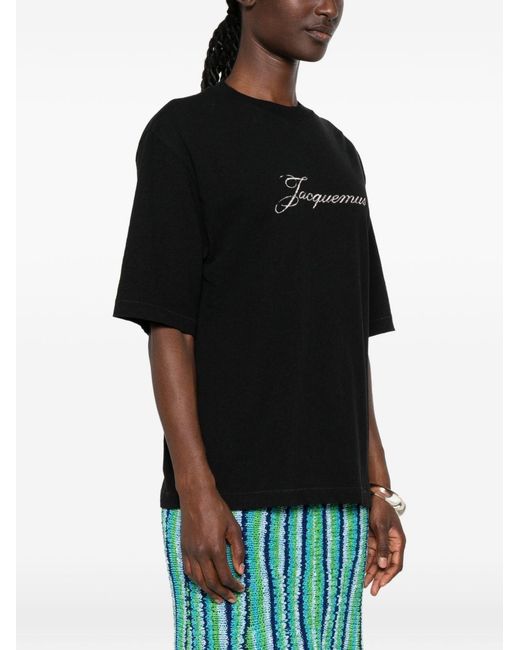 Jacquemus Black Logo Cotton T-Shirt