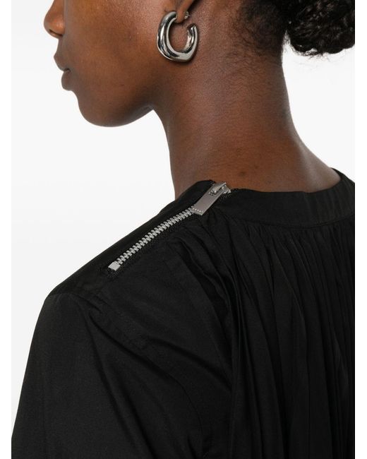 Sacai Black Cotton Mini Dress