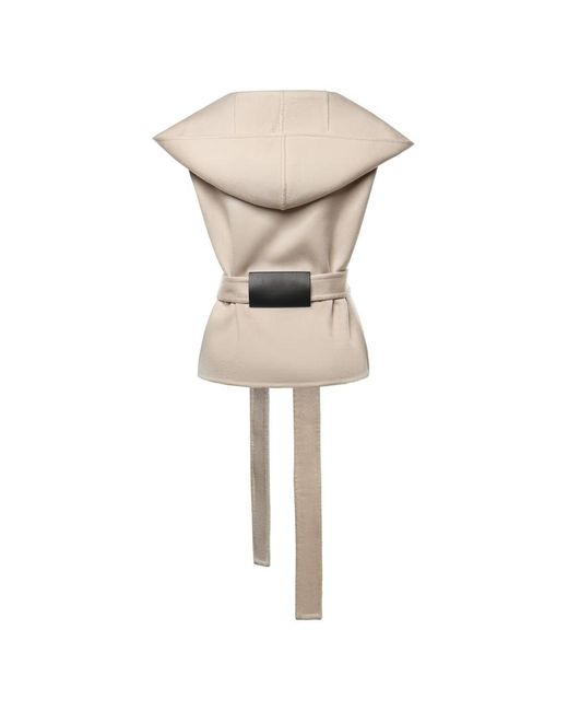Alaïa White Cashmere Hooded Jacket