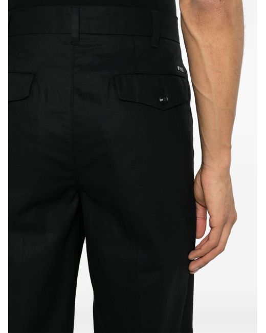 Emporio Armani Black Cotton Trousers for men