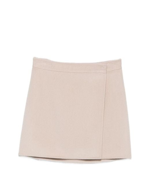 Semicouture Natural June Wool Skirt