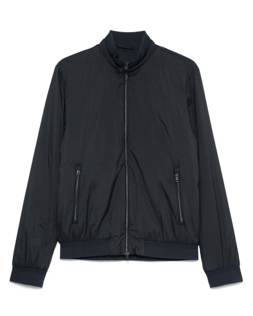 Herno Blue Zipped Blouson Jacket for men