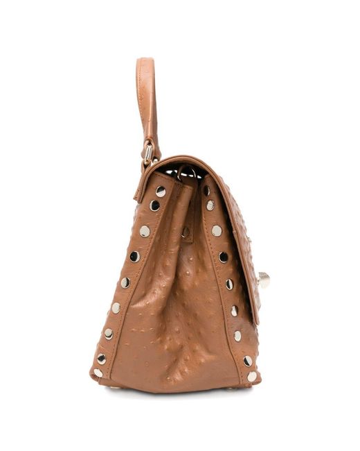 Zanellato Brown Postina Cactus Small Handbag