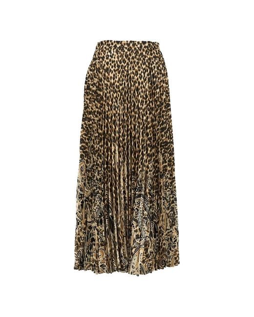 Etro Natural Printed Midi Skirt
