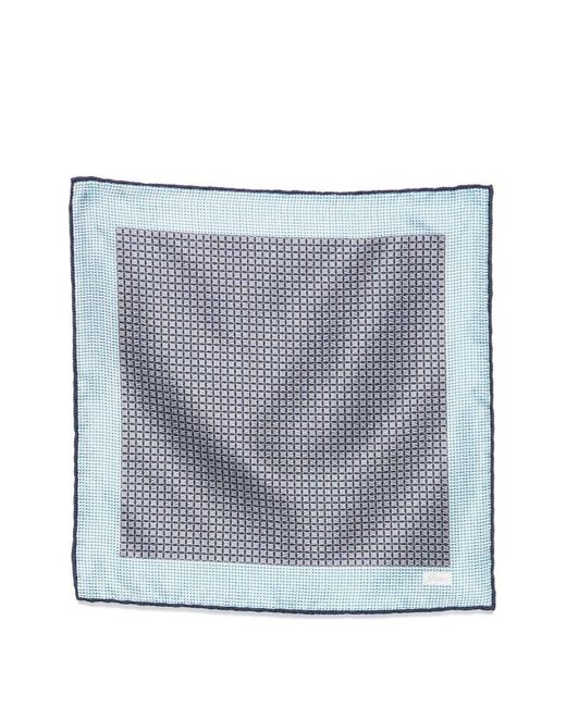 Brioni Blue Silk Pocket Square for men
