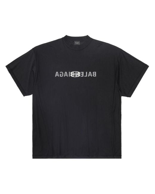 Balenciaga Black Inside Out Cotton T-shirt for men