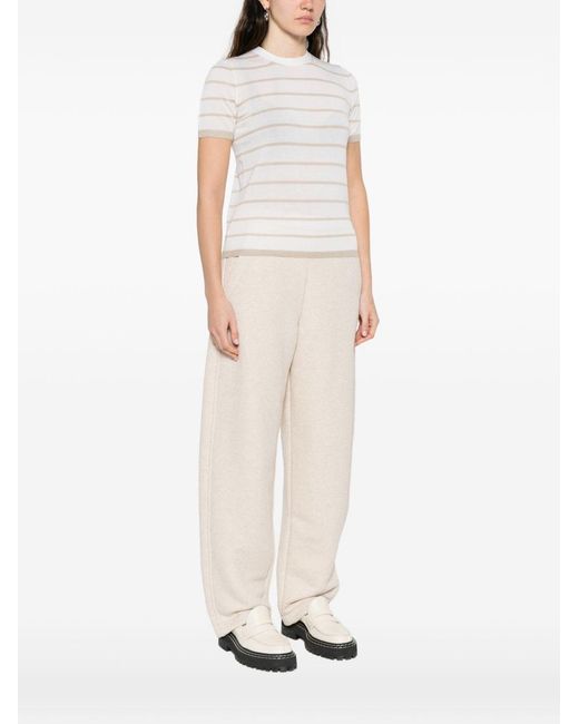 Max Mara White Striped T-Shirt