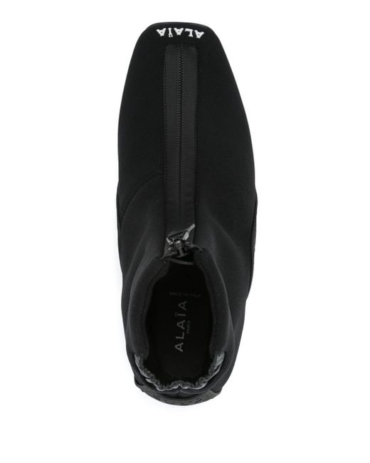 Alaïa Black Zipped Ankle Sneakers