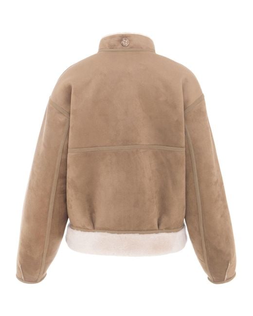 Urbancode Natural Bomber Jacket With Scarf