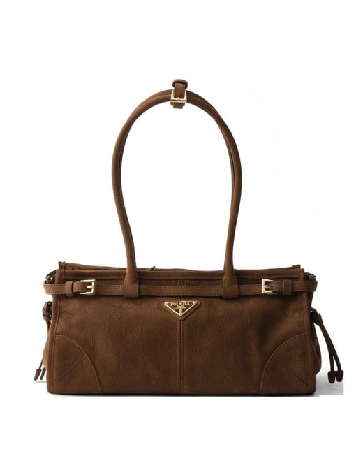 Prada Brown Bonnie Medium Leather Handbag