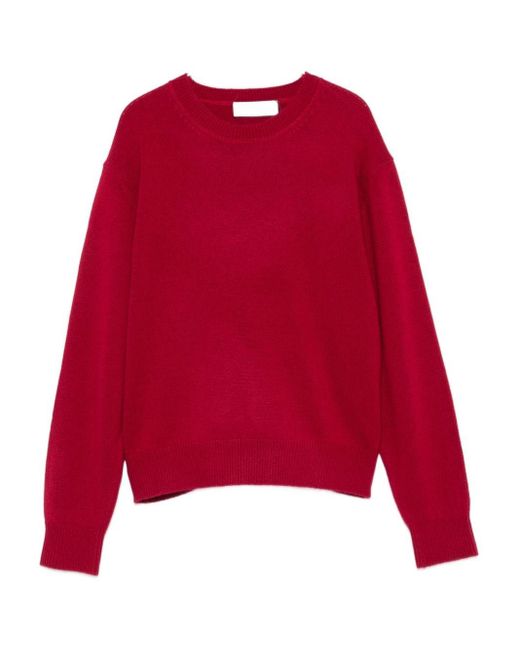 DUNST Red Wool Crewneck Sweater