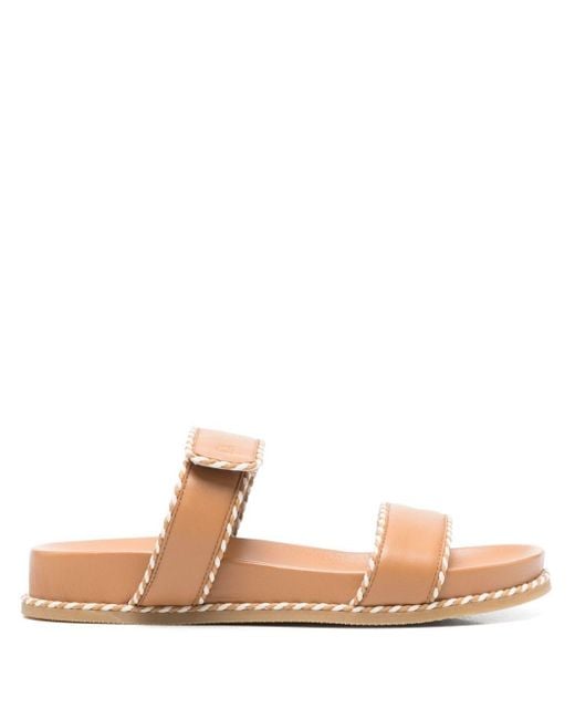 Emporio Armani Exclusive Brown Leather Sandals