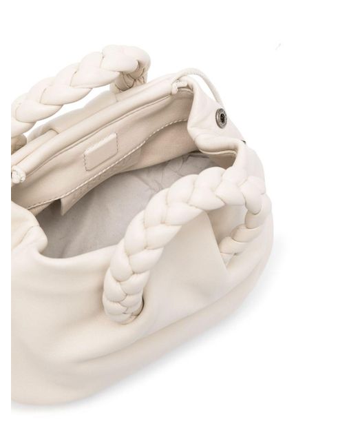 Hereu White Bombon Leather Handbag