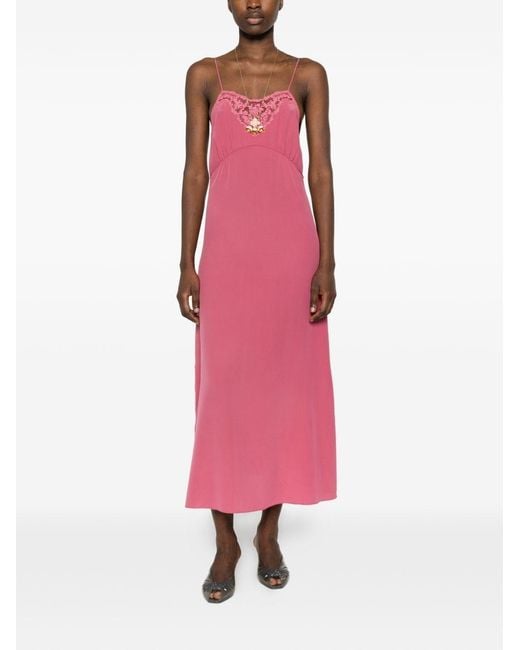 Chloé Pink Silk Long Dress