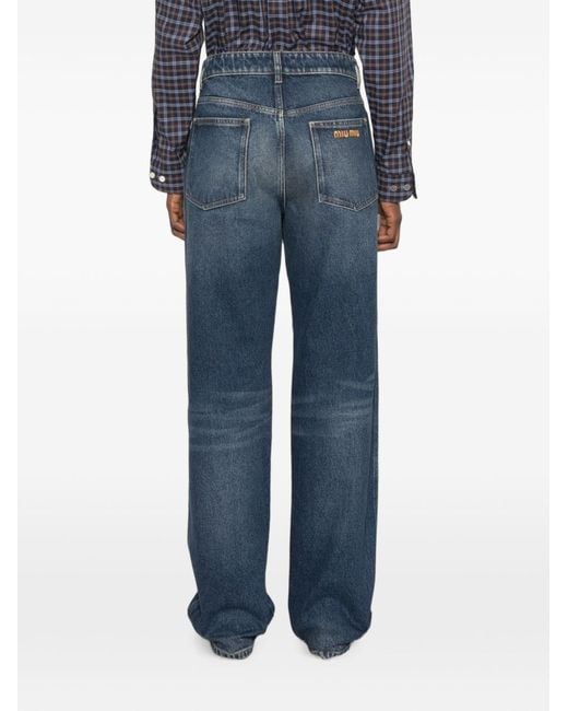 Miu Miu Blue Denim Cotton Jeans