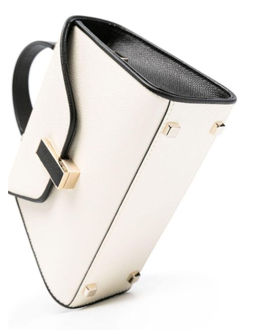 Valextra White Iside Micro Leather Handbag