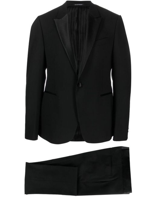Emporio Armani Black Smoking Suit for men
