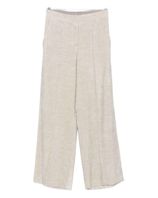 Alysi White Wide Leg Trousers