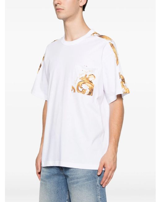 Versace Jeans Couture White Cotton T-Shirt for men