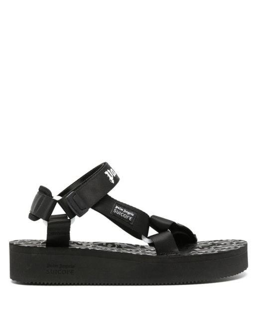 Palm Angels x Suicoke Black Depa Logo Sandals for men