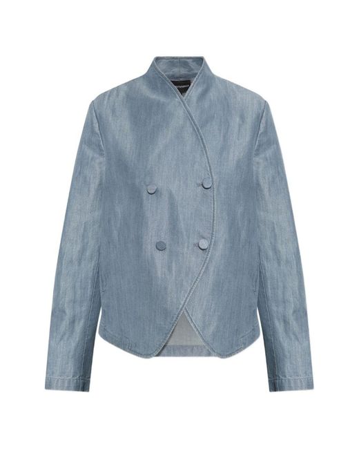 Emporio Armani Blue Denim Blazer Jacket