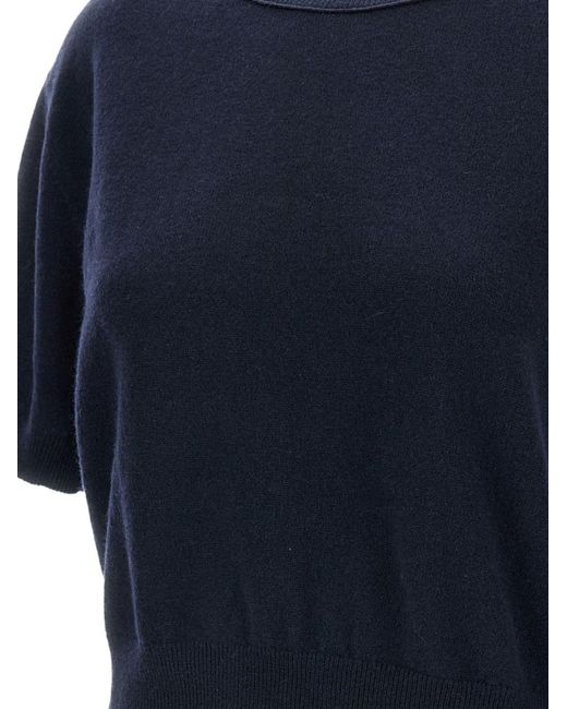 Lisa Yang Blue Genevra Cashmere Top