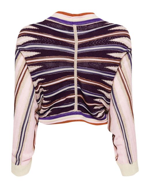 Forte Forte Pink Striped Batwing-sleeve Cardigan