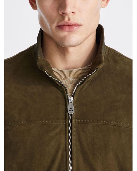 Peuterey Green Suede Jacket for men