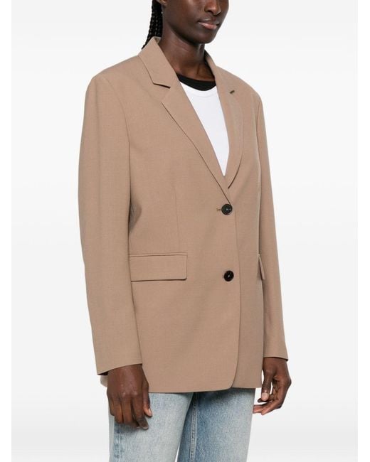 Closed Natural Wool Blend Double-Breasted Jacket