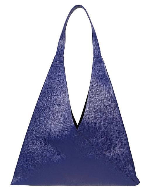 Liviana Conti Blue Leather Shoulder Bag