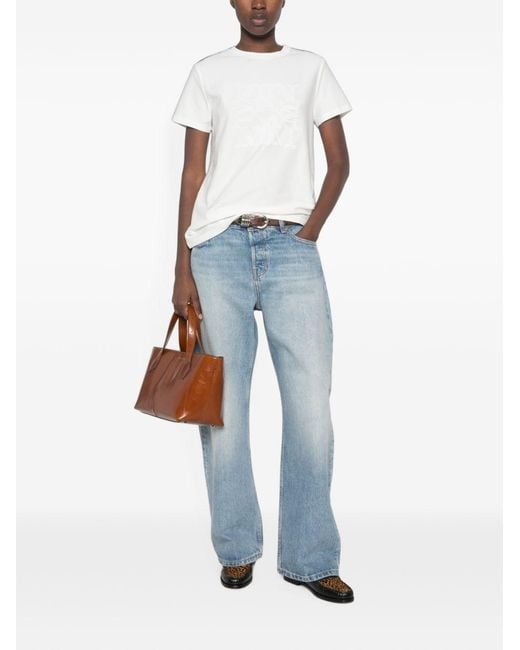 Max Mara White Logo Cotton T-Shirt