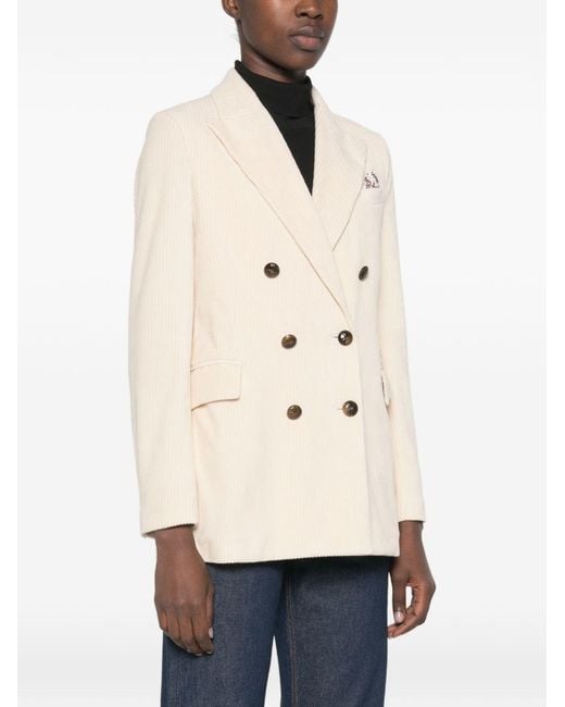 Circolo 1901 Natural Cotton Double-Breasted Jacket