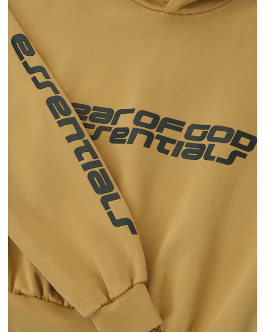 Essentials Natural Heavy Fleece Cropped Relaxed Sweatshirt for men