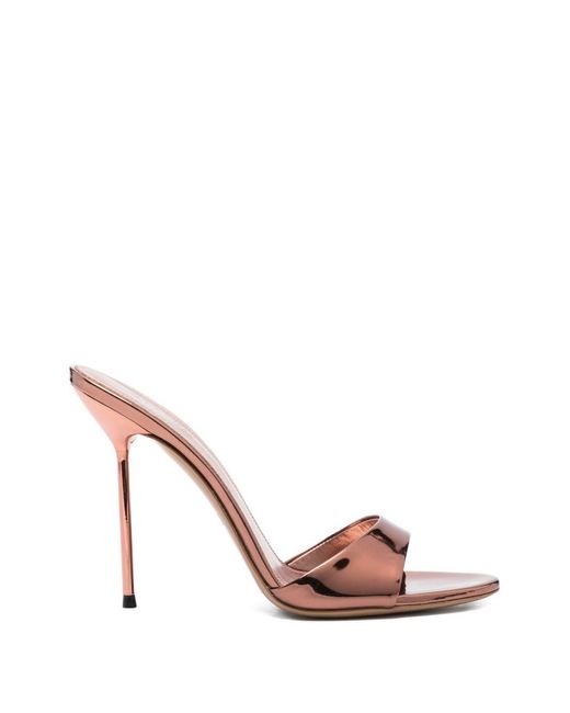 Paris Texas Pink Lidia Patent Leather Heel Sandals