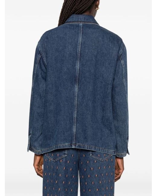 Forte_forte Blue Denim Workwear Jacket