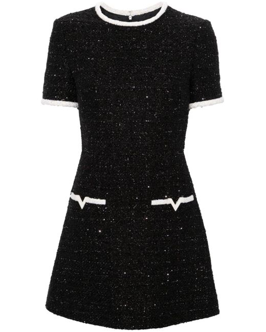 Valentino Black Tweed Minidress