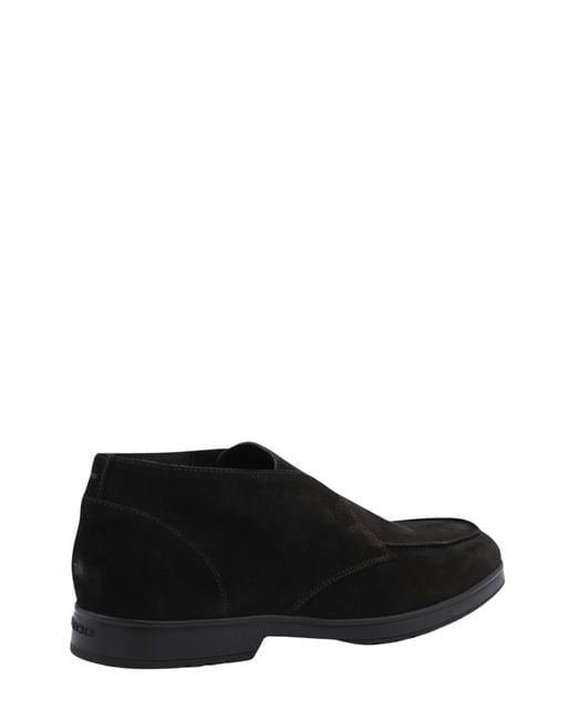 Doucal's Black Suede Desert Boots for men