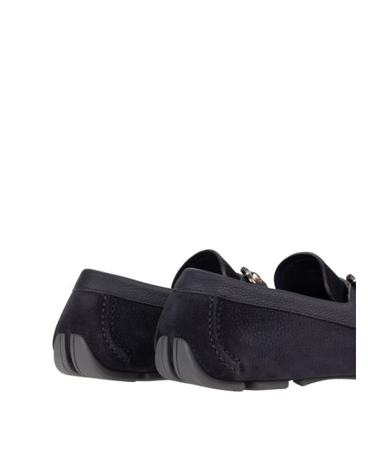 Ferragamo White Leather Loafers for men