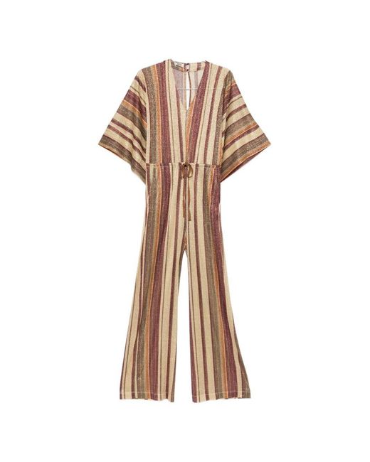 Siyu White Striped Long Jumpsuit