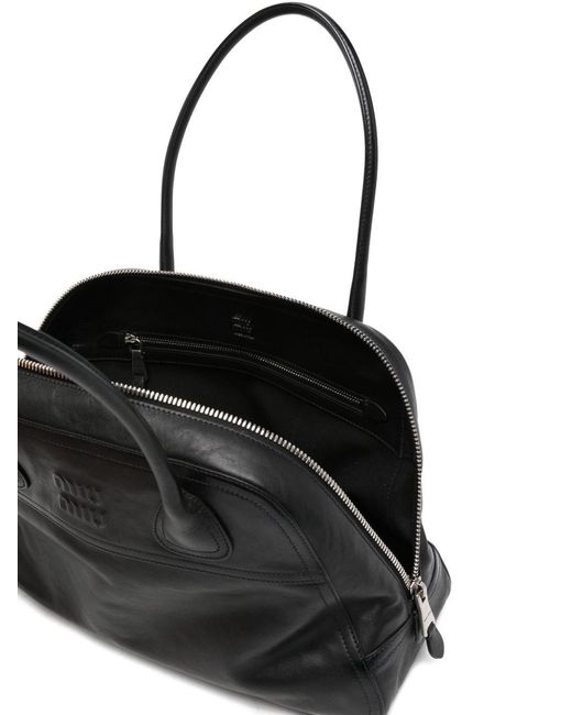 Miu Miu Black Vivant Leather Handbag