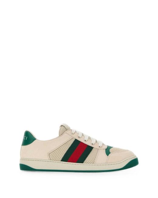 Gucci White Screener Sneakers for men