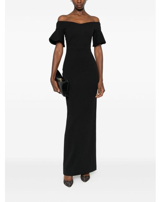 Solace London Black Cielo Maxi Dress