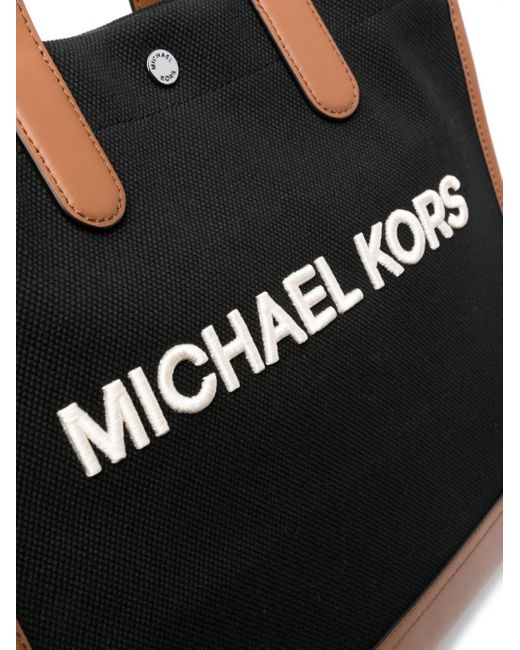 Michael Kors Black Brooklyn Slim Canvas Tote Bag for men