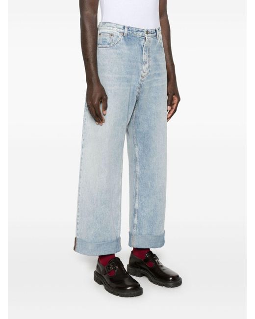 Valentino Blue Wide-Leg Jeans for men