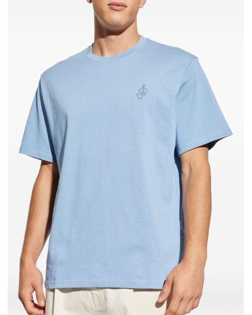 J.W. Anderson Blue Short-Sleeve T-Shirt With Logo for men
