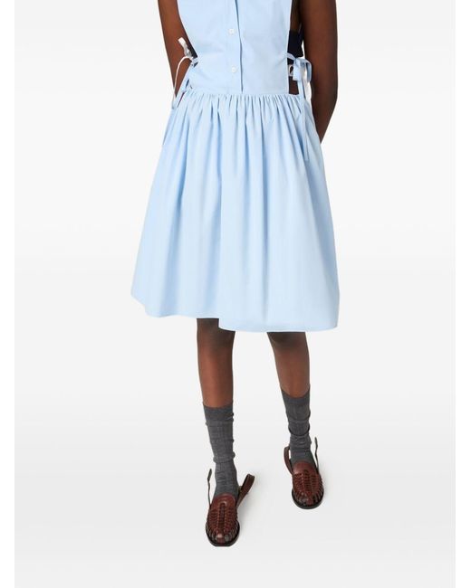 Miu Miu Blue Cotton Shirtdress