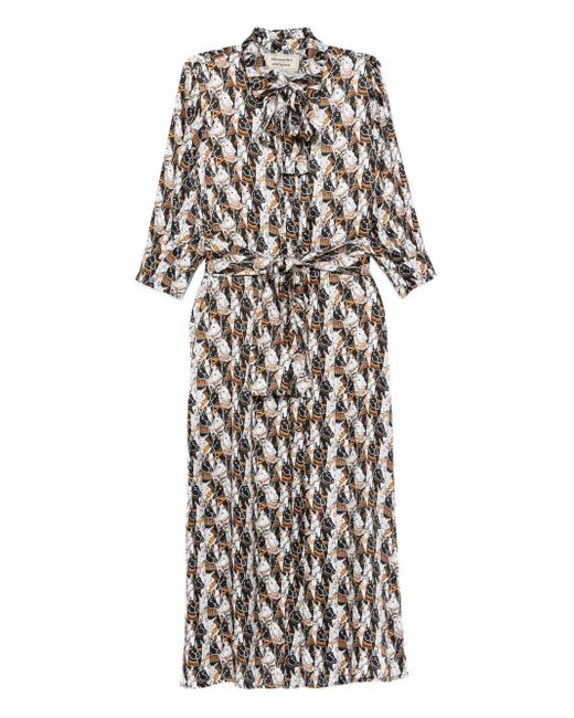 ALESSANDRO ENRIQUEZ White Printed Shirtdress