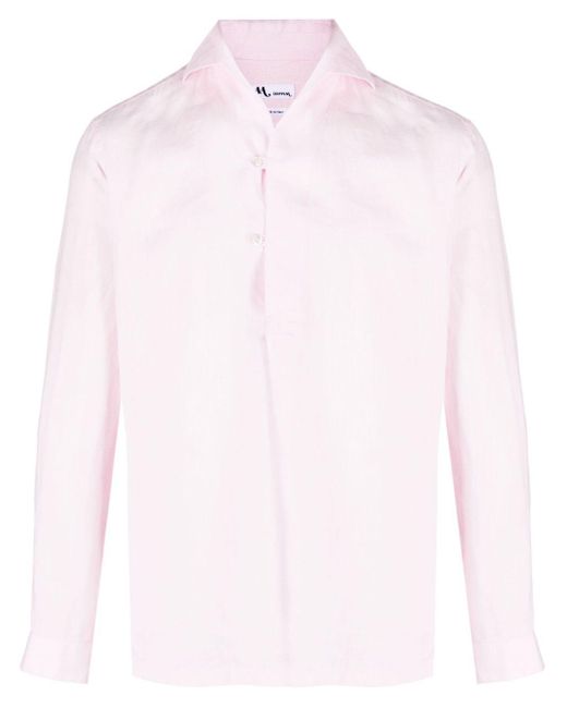 Doppiaa Pink Linen Shirt for men
