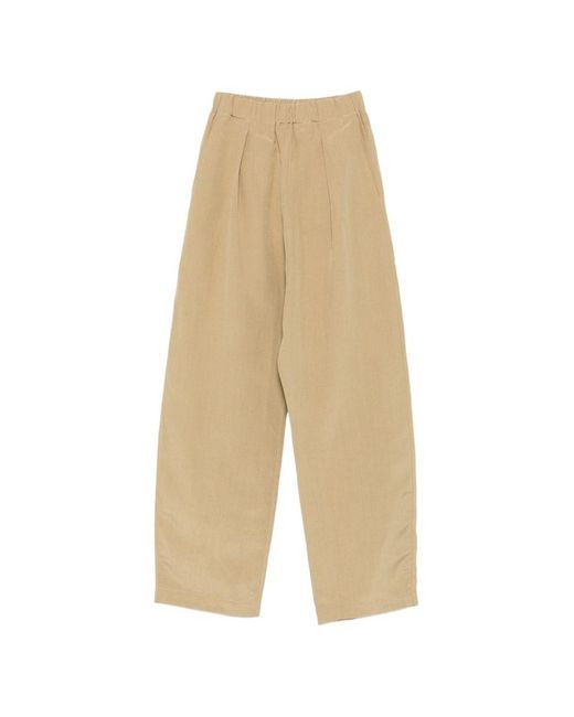 Cortana White Mel Linen And Silk Trousers