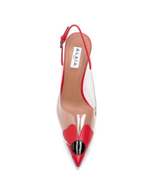 Alaïa Pink Bloom Slingback Pumps